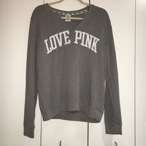 PINK Victoria’s Secret Grey Long Sleeve Shirt
